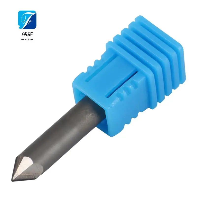 

A55F-PCD Алмазные гравировальные насадки, гравер, инструменты для резьбы с ЧПУ, карбидная фреза по камню на граните, мрамор