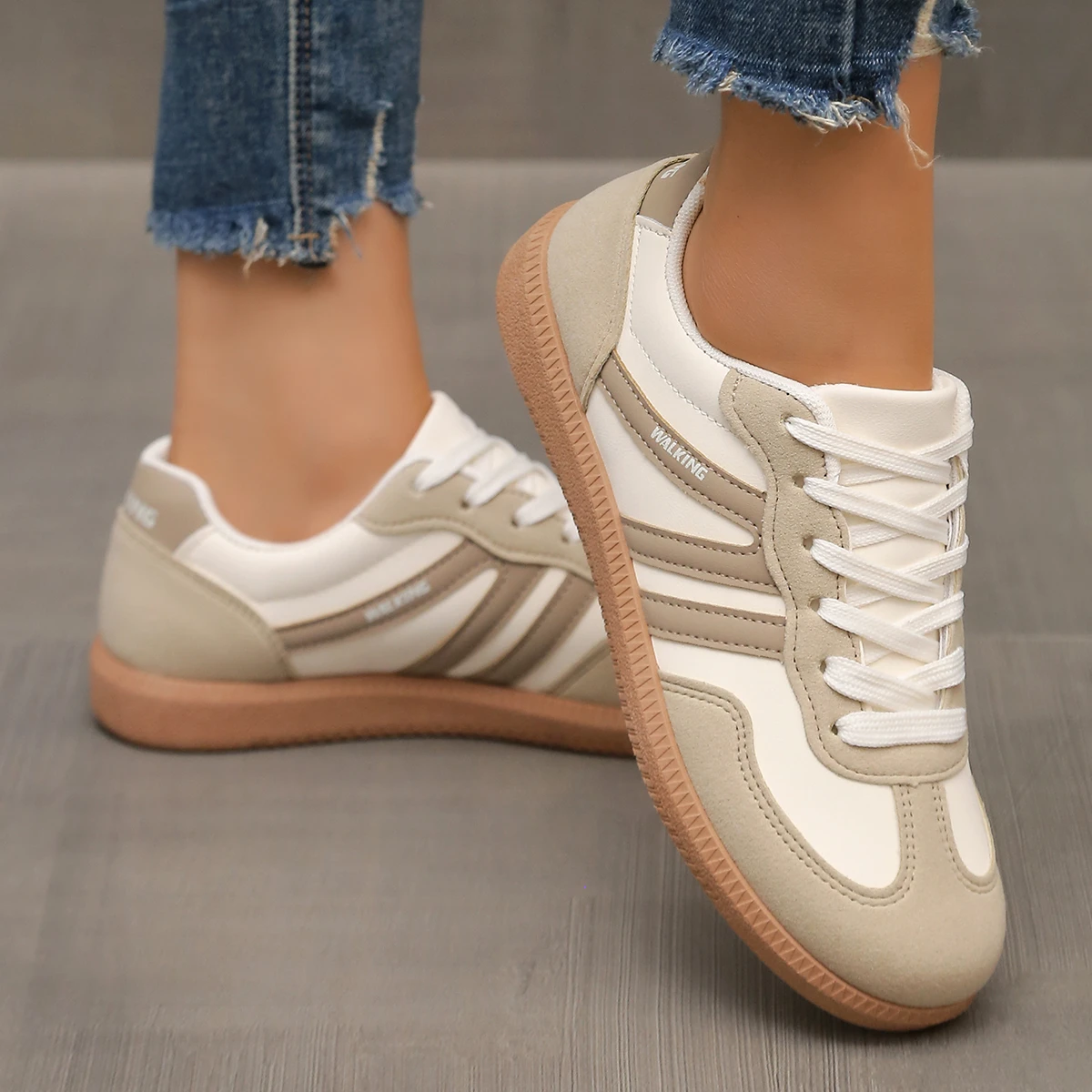 NONE Damen-Turnschuhe, 2025, Frühjahr, neue Luxus-Flach-Loafer, bequeme Slip-on-weiche Damen-Turnschuhe, leichte Outdoor-Schuhe für Damen 8