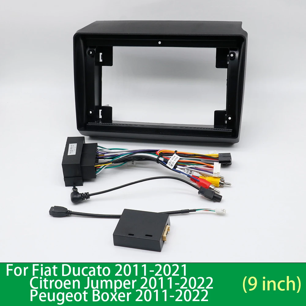 9 Inch Car Frame Fascia Adapter Canbus  Android Radio Dash Fitting Panel Kit For Fiat Ducato Citroen Jumper Peugeot Boxer 2011+