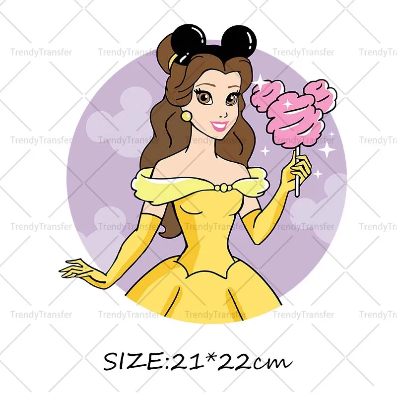 Dessert Prinses Ijs Ijzer Op Transfers Warmte Pers Stickers Voor Kleding Thermische Trasnsfer Prints