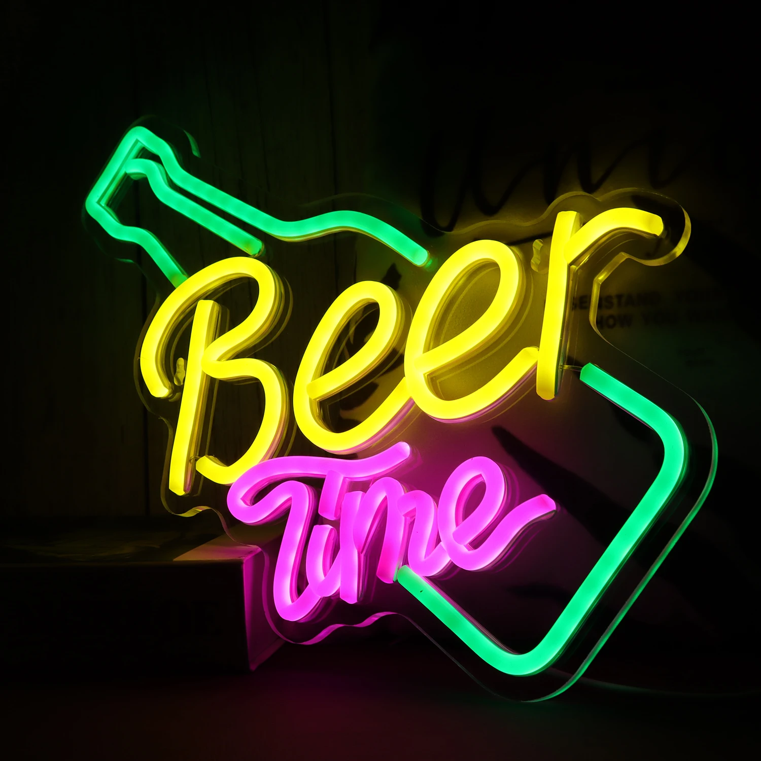 Beer Time Led Neon Sign Shop Bar Restaurant Hotel Decorative Light Neon Bedroom Wall Kitchen Personalized Decor Night Lamp USB