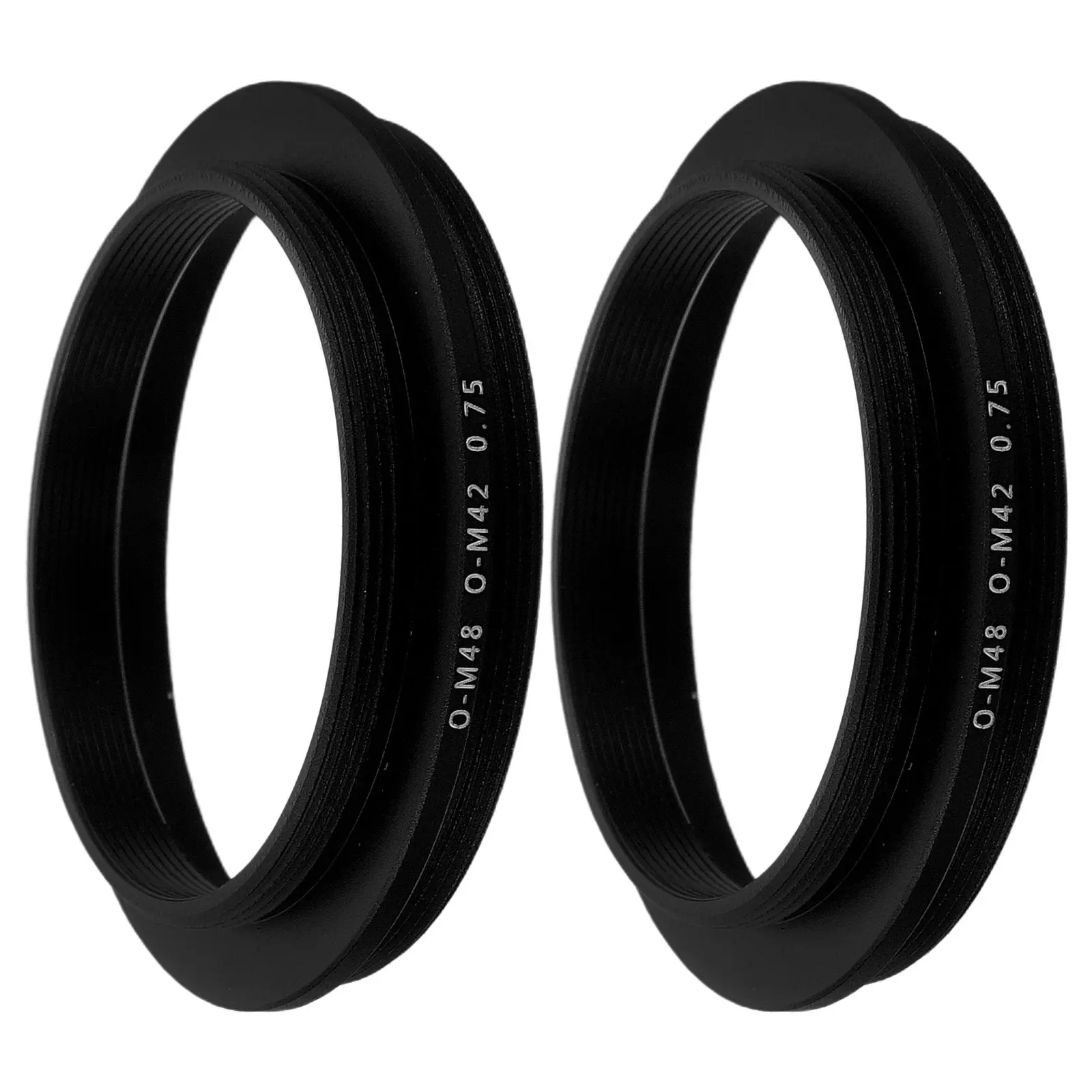 2Pcs M48 to M42 Male Thread Astronomy Adapter Ring Telescope Camera Connector Threaded Coupler for Astrophotography