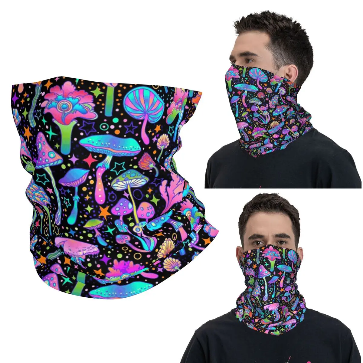 

Психоделический волшебный грибной принт, лавовая бандана, чехол на шею, шарф для лица с принтом, многофункциональная повязка на голову для бега для мужчин, женщин, взрослых