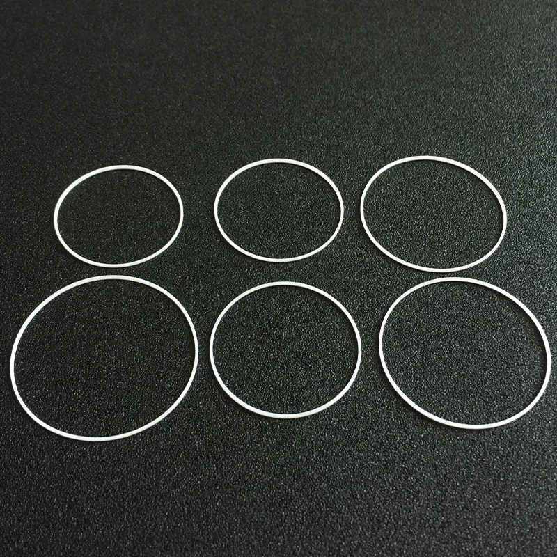 White Gasket 0.4mm Thick 0.85mm High 25-34.5mm I Ring Fits Front Watch Crystal Glass Repair Parts Watches Accessories，1pcs