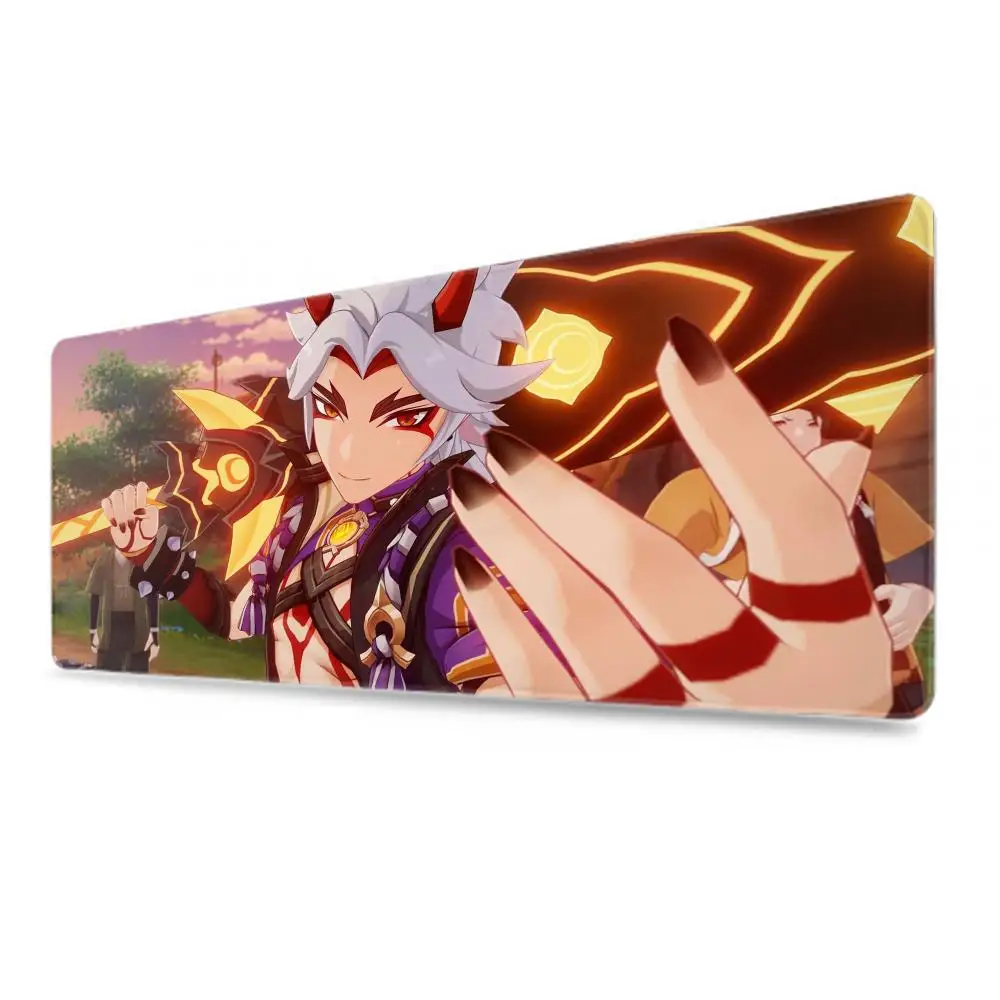 Arataki Itto Genshin Impact Accounts Mousepad Mouse Pad Mouse Mat With Pad Prime Gaming XXL Keyboard Pad Stitch Padding Mat