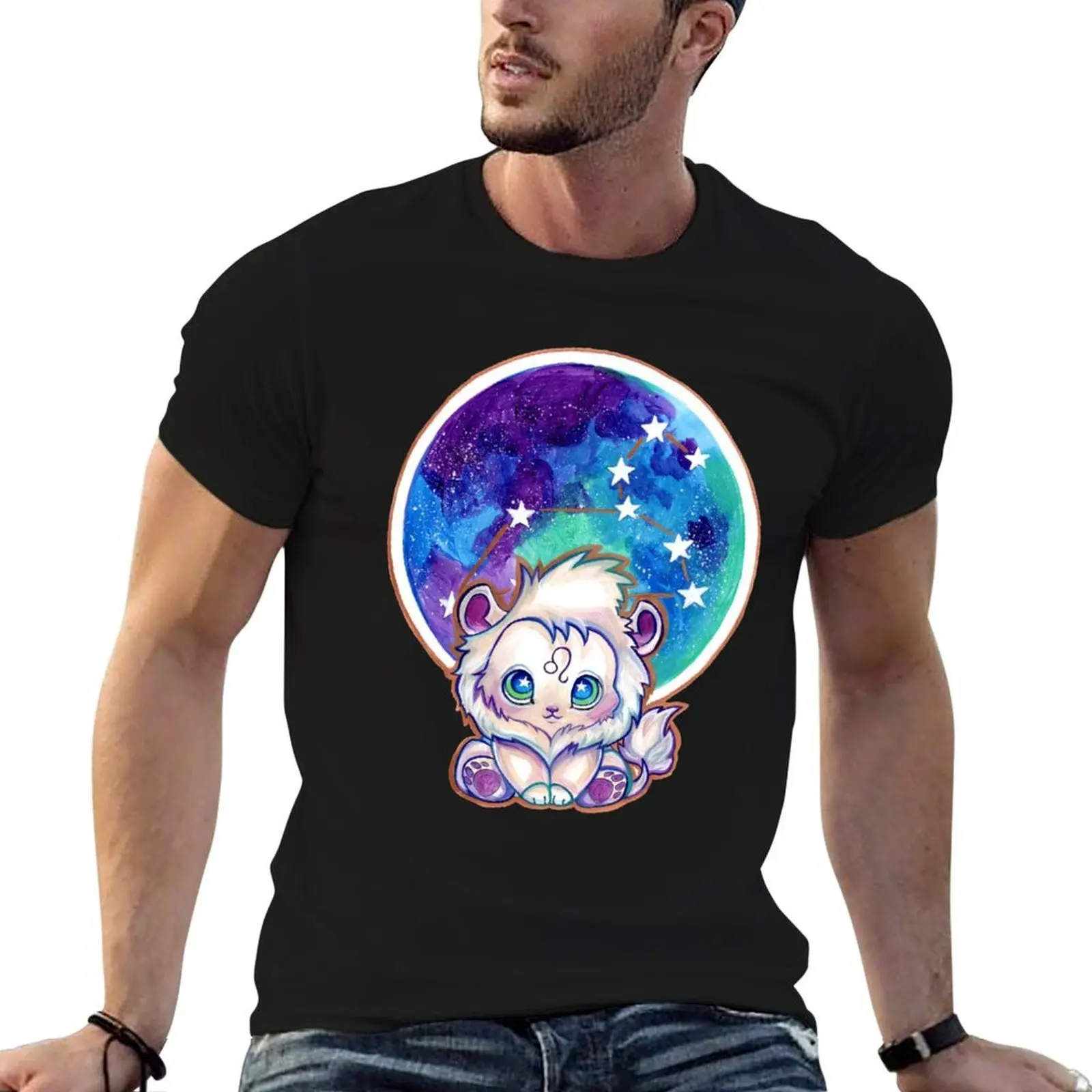 Leo zodiac T-Shirt oversized t shirt graphic shirts mens cotton t shirts