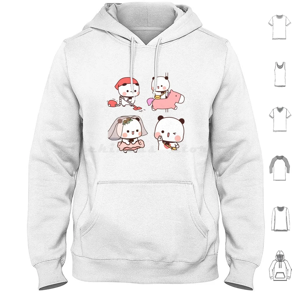 

Bear And Panda Bubu Dudu Balloon Hoodies Long Sleeve Bear And Panda Bubu Dudu Balloon Love Cute Panda Bear Bubu Dudu