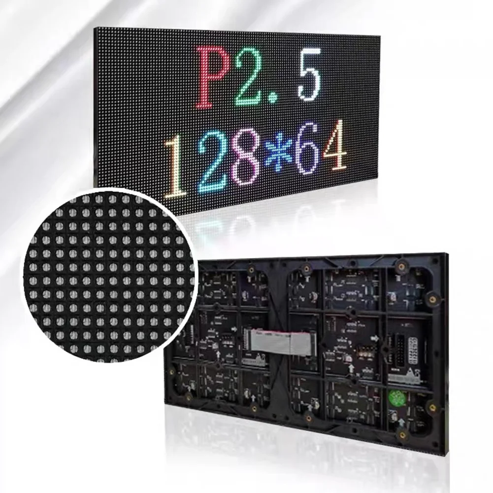 A40I P2.5 Indoor High Resolution Full Color 320x160mm LED Matrix Display Module 128x64 Pixel RGB Screen Display Panel view 4