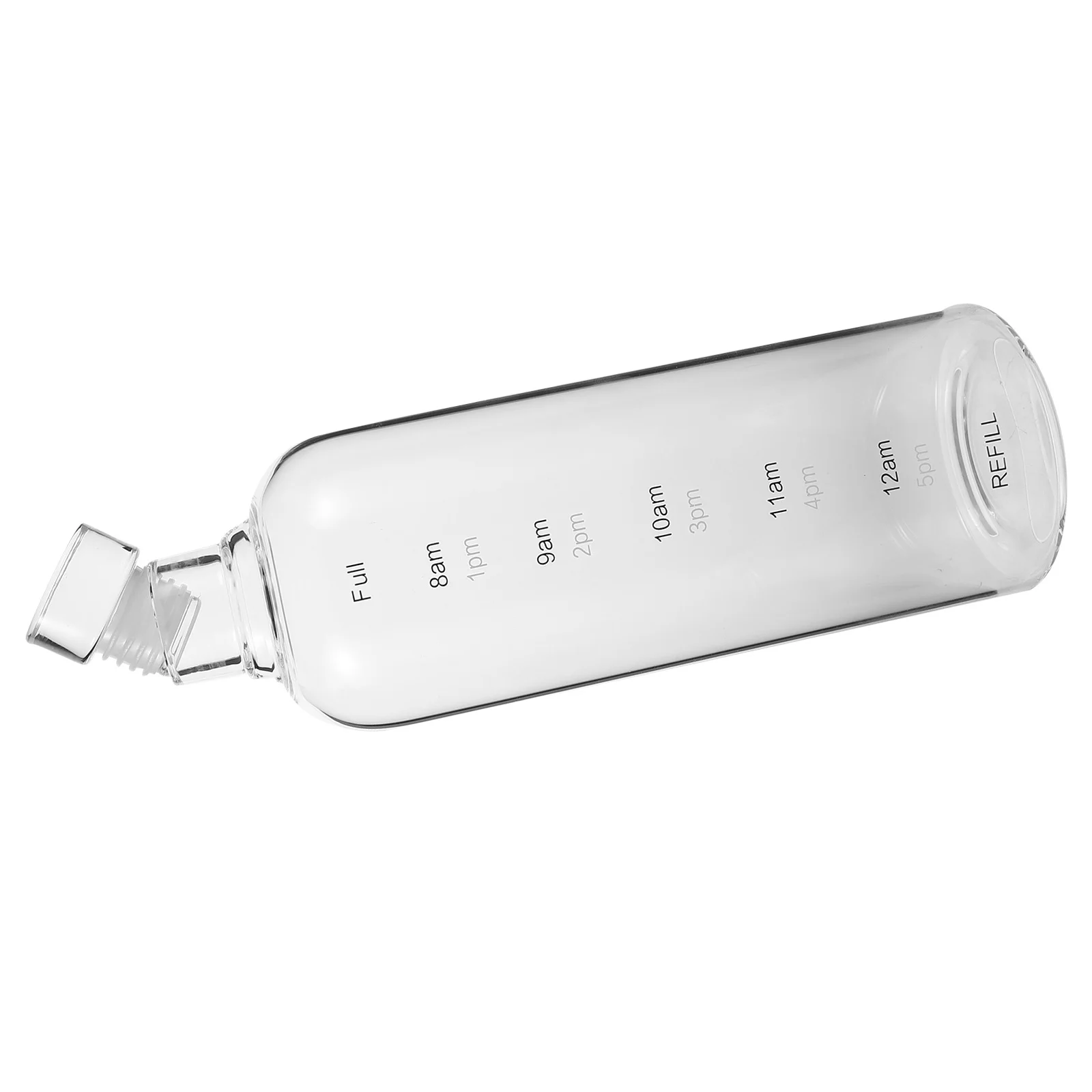 

Transparent Glass Water Bottle Large Capacity Time Markers Portable Motivational Drinking Jug Fitness Water Flask 1000ml