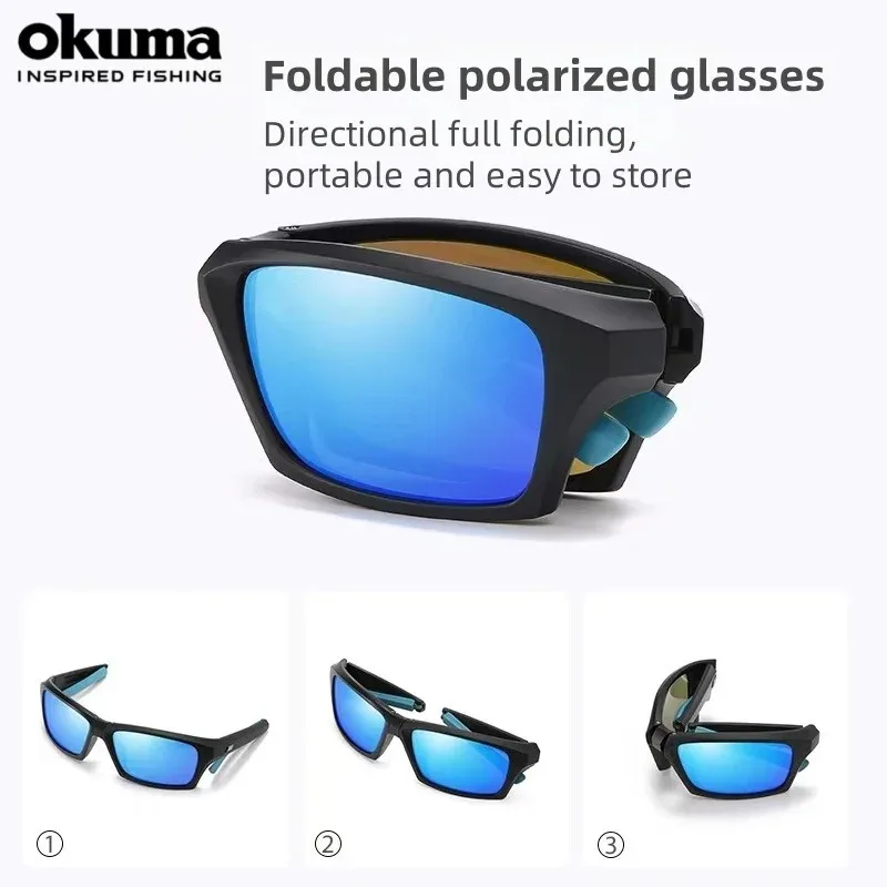 

okuma.New Folding Polarized Sunglasses for Outdoor Driving, Play, UV Protection, Mountaineering, Sports, Sunglasses