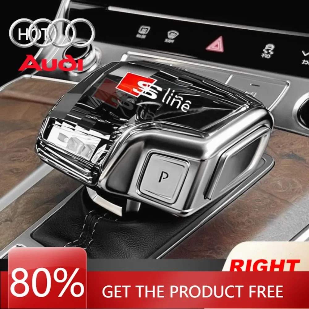 

2026 Hot Interior Stickers For Audi crystal gear knob lever handle Right drive A4L A5 A6 A7 Q5L Q7 RS4 RS5 S4 S5 SQ5 Right driv