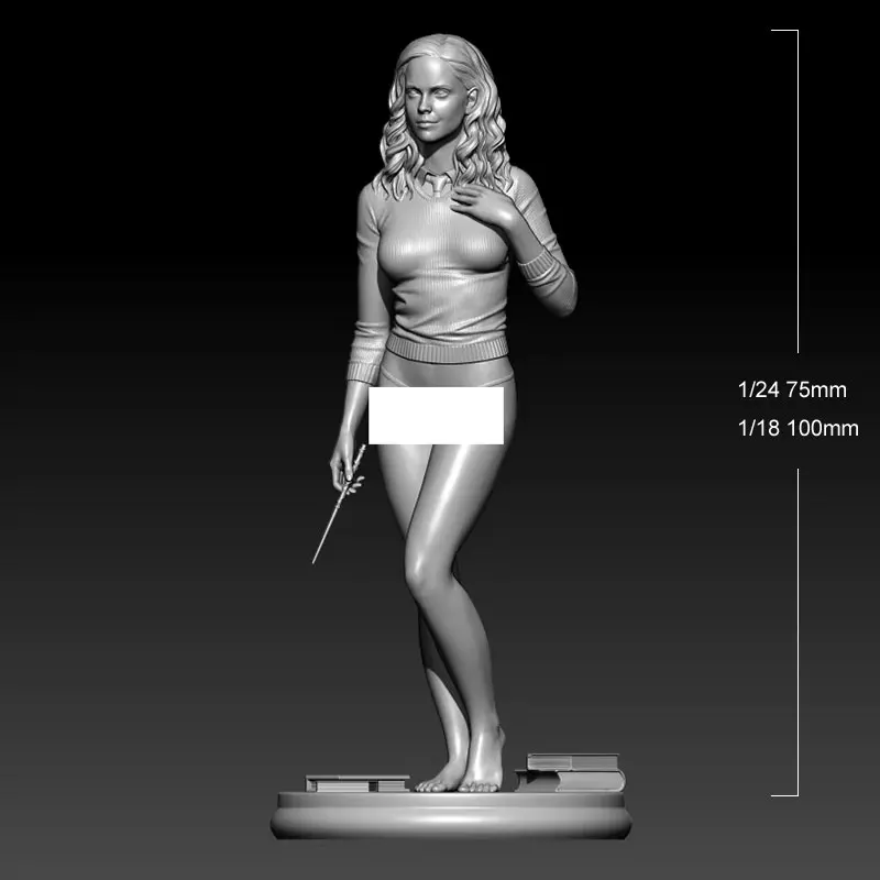 

1/24 1/18 Resin Model Kits Pretty Girl Figurine Unpainted No Color RW-613