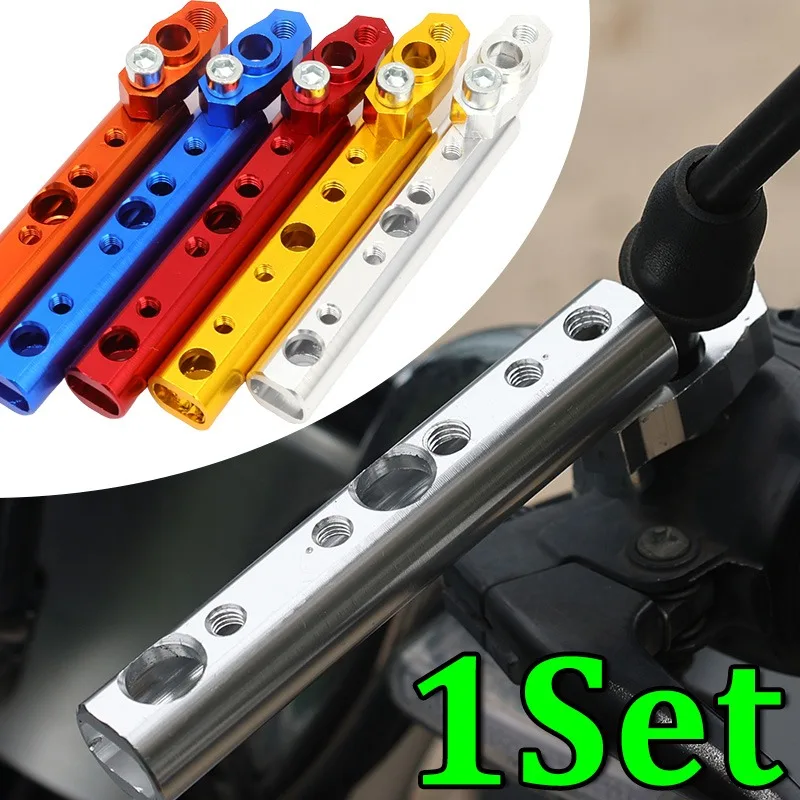 

Motorcycle Rearview Mirror Base Reversing Mirror Crossbar Extension Bracket Installation Spotlight Extension Pole Holder 1Set