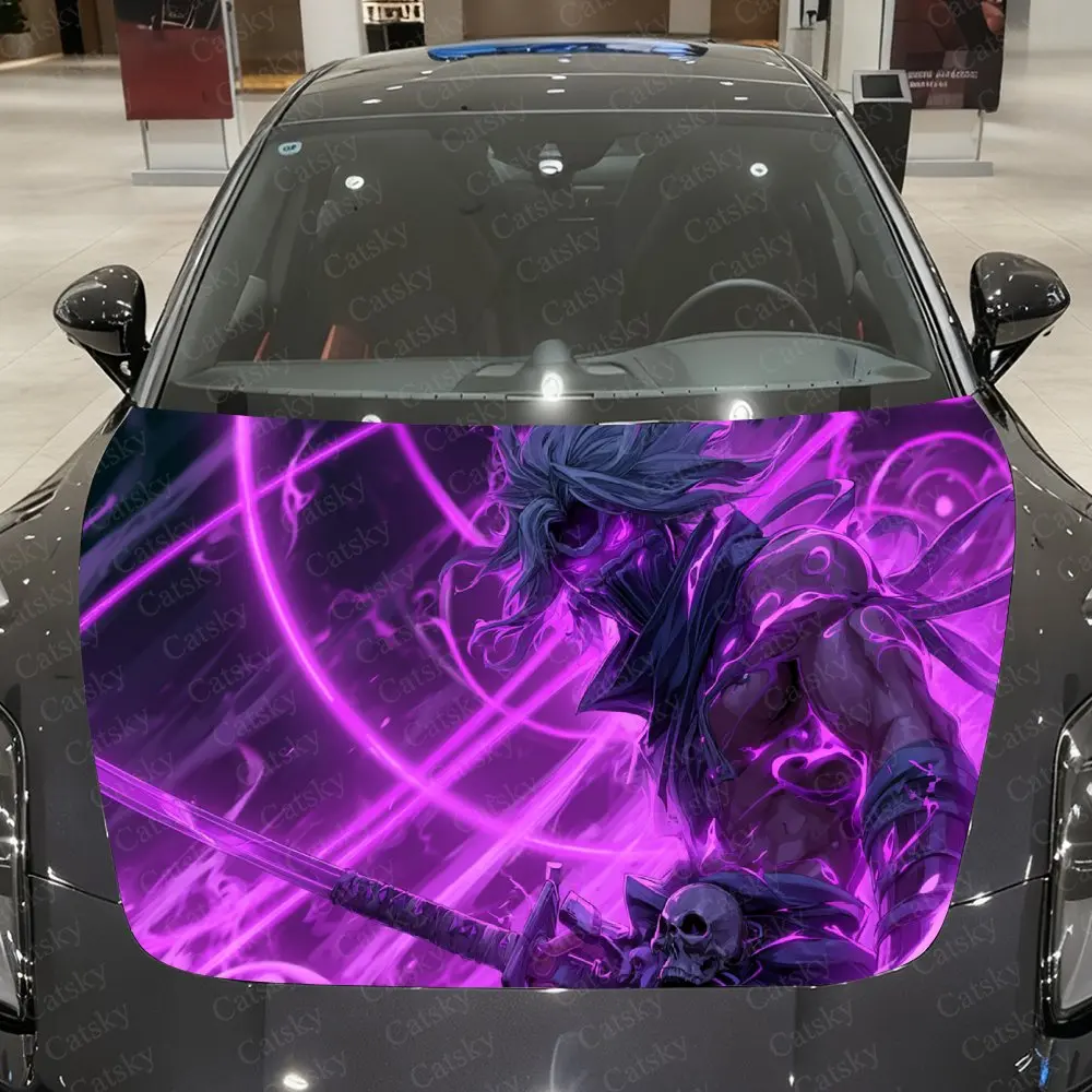 Adesivo de Vinil para Carro Thunder Realm Fighting Soul Wanderer, Adesivo de PVC Impermeável para Capô de Carro, Adesivos Autoadesivos Resistentes a Arranhões