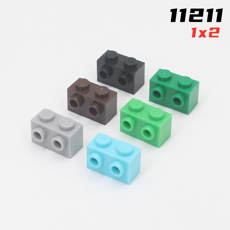 

Rainbow Pig MOC Particles 11211 Brick Modified 1 x 2 with Studs on Side Building Blocks DIY Compatible Assembles High-Tech Toys