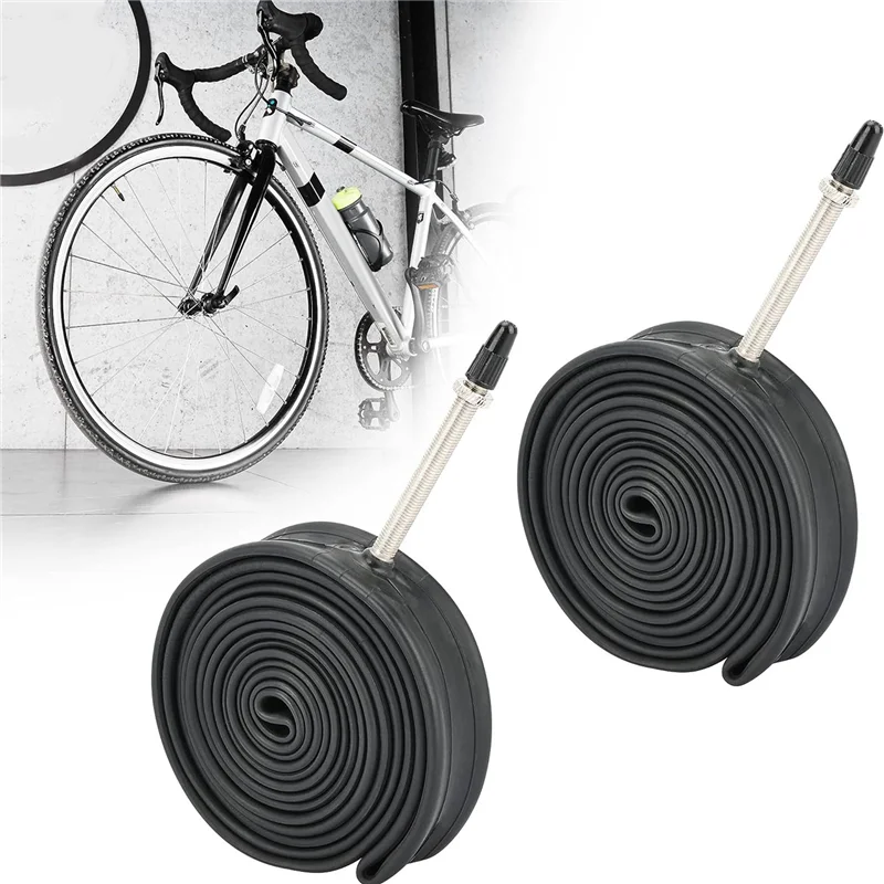 2 Pack 700 x 28-32C Tires Road Bike, Bike Inner Tube with 60mm Presta Valve for Road Bikes