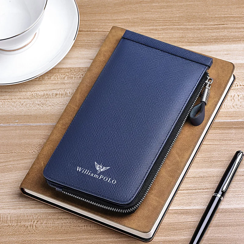 Leather men's card bag with large capacity and multifunctional card holder, fashionable and personalized wallet