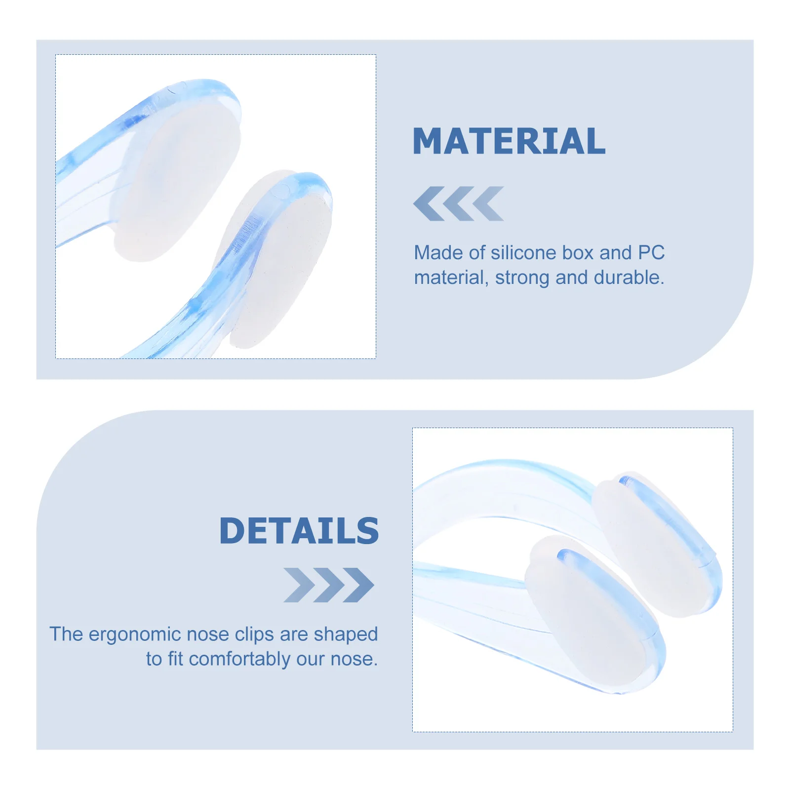 

5 Boxes Skin-Friendly Nose Clips Wear-Resistant Portable Swimming Plugs For Adults Swimmer Accessory Reduce Discomfort Safe