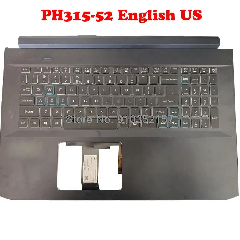 Laptop PalmRest&Keyboard For ACER For Predator HELIOS 300 PH315 PH315-52 15.6' PH315-52-54KC/KG 710B 770P 72EV 78BG 79H8 English