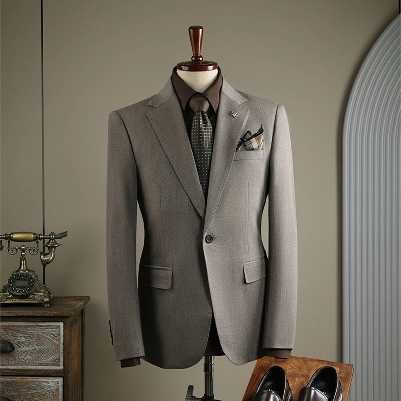 Costume extra large rayé pour hommes d'affaires, loisirs, banquet, robe de mariée, costume formel pr
