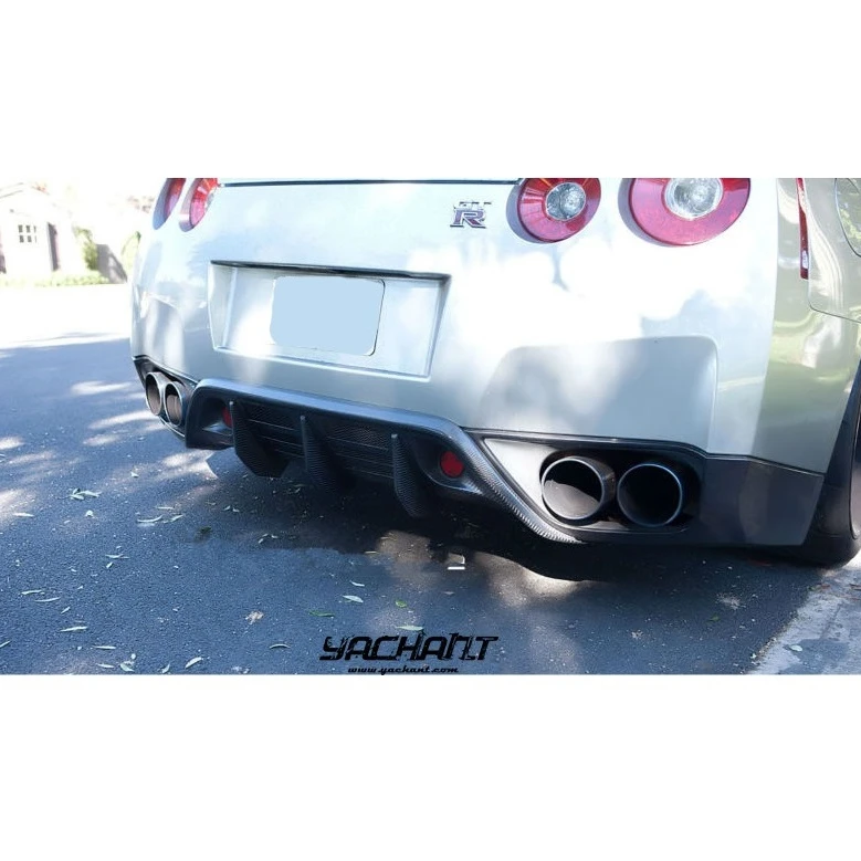 

FRP Fiber Glass 2008 to 2010 R35 GTR CBA WA Style Rear Bumper Diffuser Addon with Brake Light Fit For R35 GTR Rear Diffuser