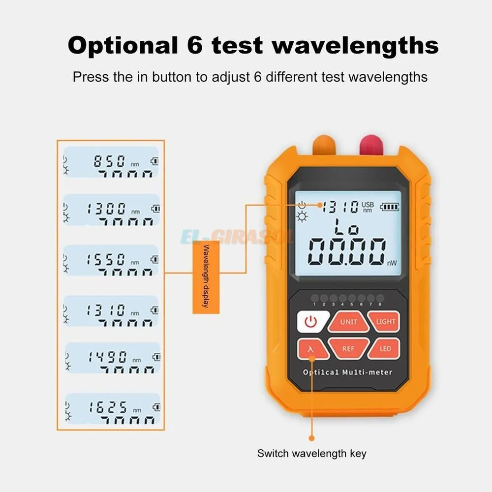 Fiber Optical Power Meter Red Light Pen 4 in 1 Hhigh Precision Mini Red Optical  Pen 5km/15km Optical Fiber Ttester Lamp FTTH