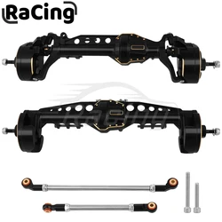 Ulepszone wytrzymałe mosiężne + metalowe przednie tylne osie portowe do gąsienic 1/10 RC Axial SCX10 III AXI03007 Wrangler JL AR45 Part