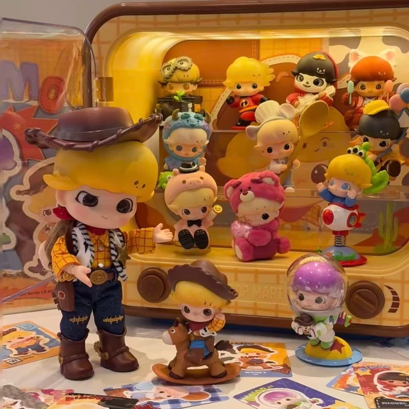 POPMART Dimoo World X Pixar Serie Blind Box Actionfigur Sammlermodell Spielzeug Überraschungsbox