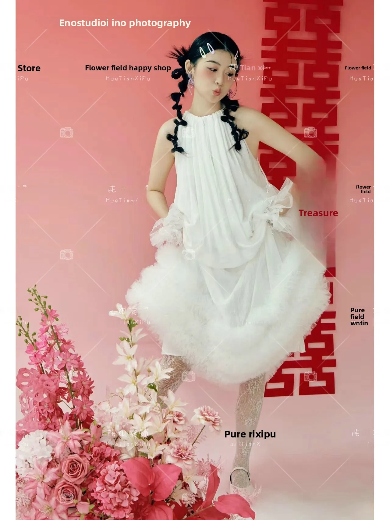 

Elegant White Dress Wedding Dress Photography New Bride Princess Feeling Marriage Certificate Application Fairy Tale Princess