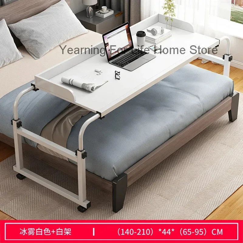 

Length& Height Adjustable Rolling Table Computer Desk Home Office Writing Desk Notebook Table Top Desk Sofa Bed Across The Bed