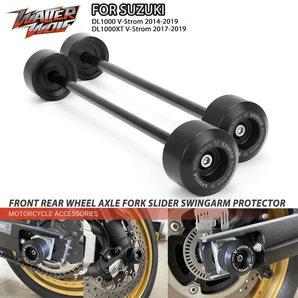 

DL1000 Front Rear Wheel Axle Fork Crash Slider Swingarm Protector For SUZUKI DL1000XT V-Strom Motorcycle Accessories