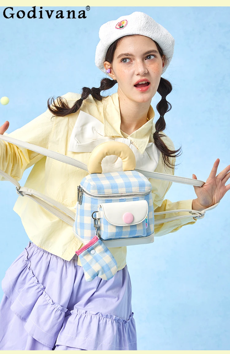 

College Style Japanese Original Sweet Girl Small Capacity Backpack Cute Student Travel Lightweight Versatile School Bag