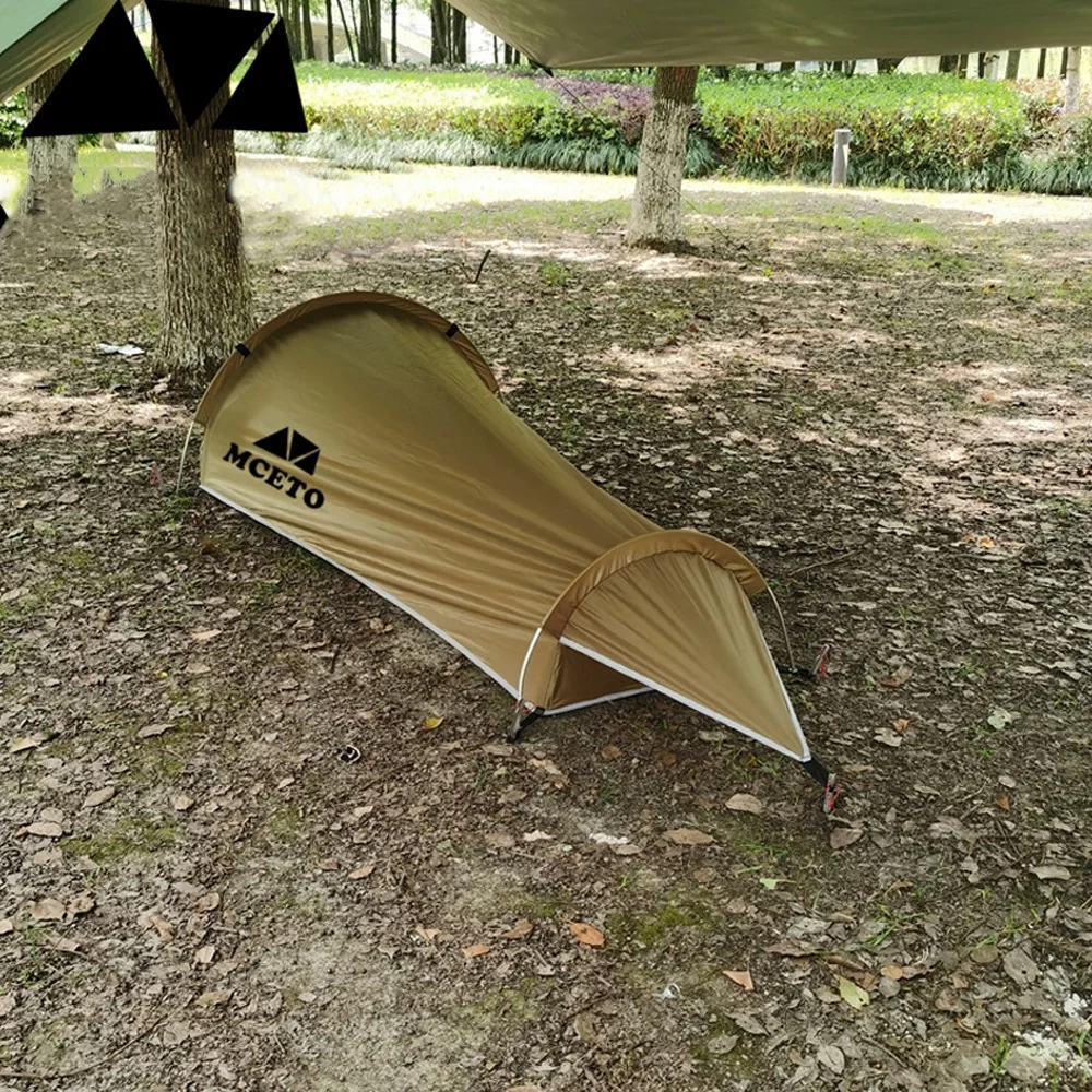 Campingzelt für 1 Person, Ultraleichtes Einzelnetz-Bivy-Zelt, Wasserdichtes Schlafzelt für Camping, Wandern und Backpacking – Detail 25