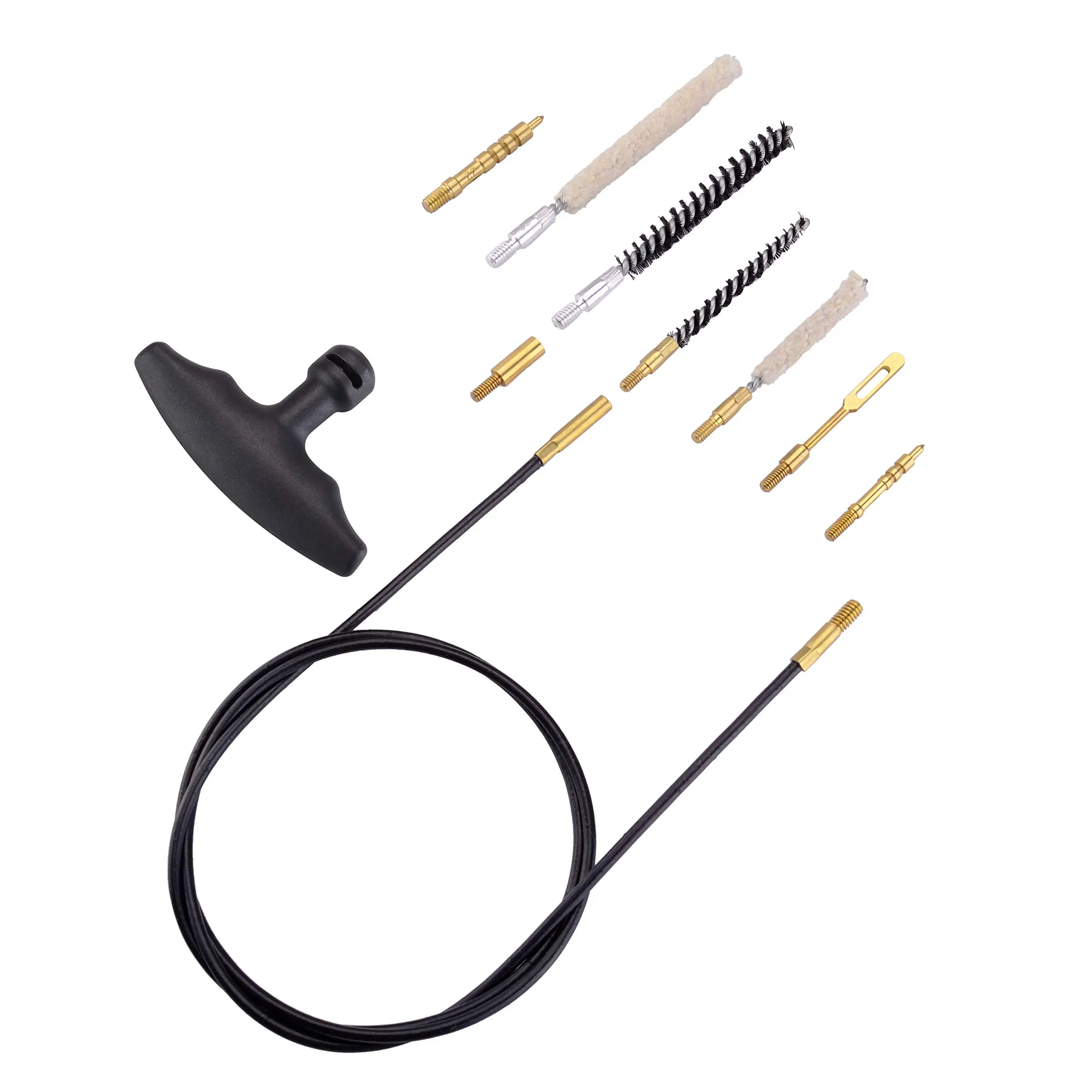 Raiseek Airgun Cleaning Kit .177 Cal & .22 Cal with Cotton Mop, Nylon Brushes, Flex Cable