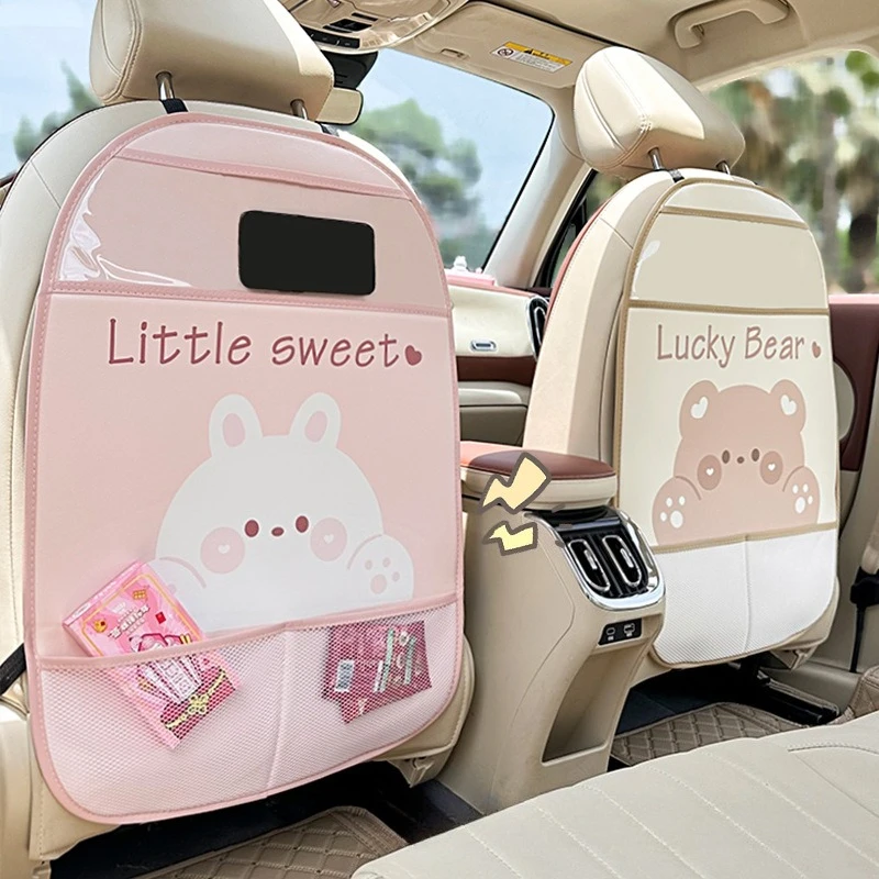 

Car Ba Protection Pad with Storage Bag Rear Anti-Ki Mat Children Se Car Interior Accories Dir Proof Accessories