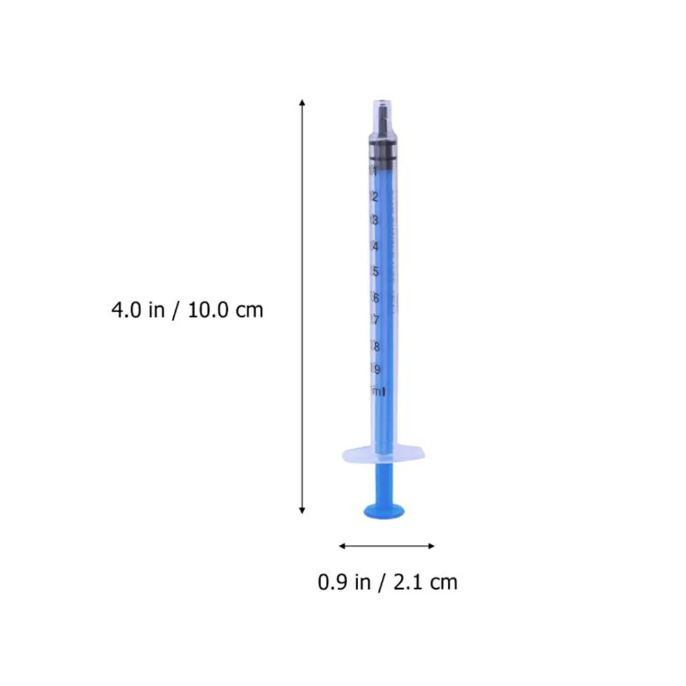 50PCS Dispensing Multiple Uses Measuring Tools for Scientific Labs 1ml Insulin syringe