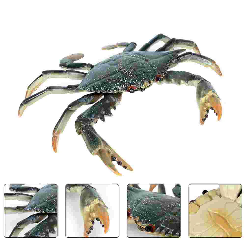 Solid Portunid Marine Animal Model Crab Figure Aquarium Craft Fish Tank Decor Decorate