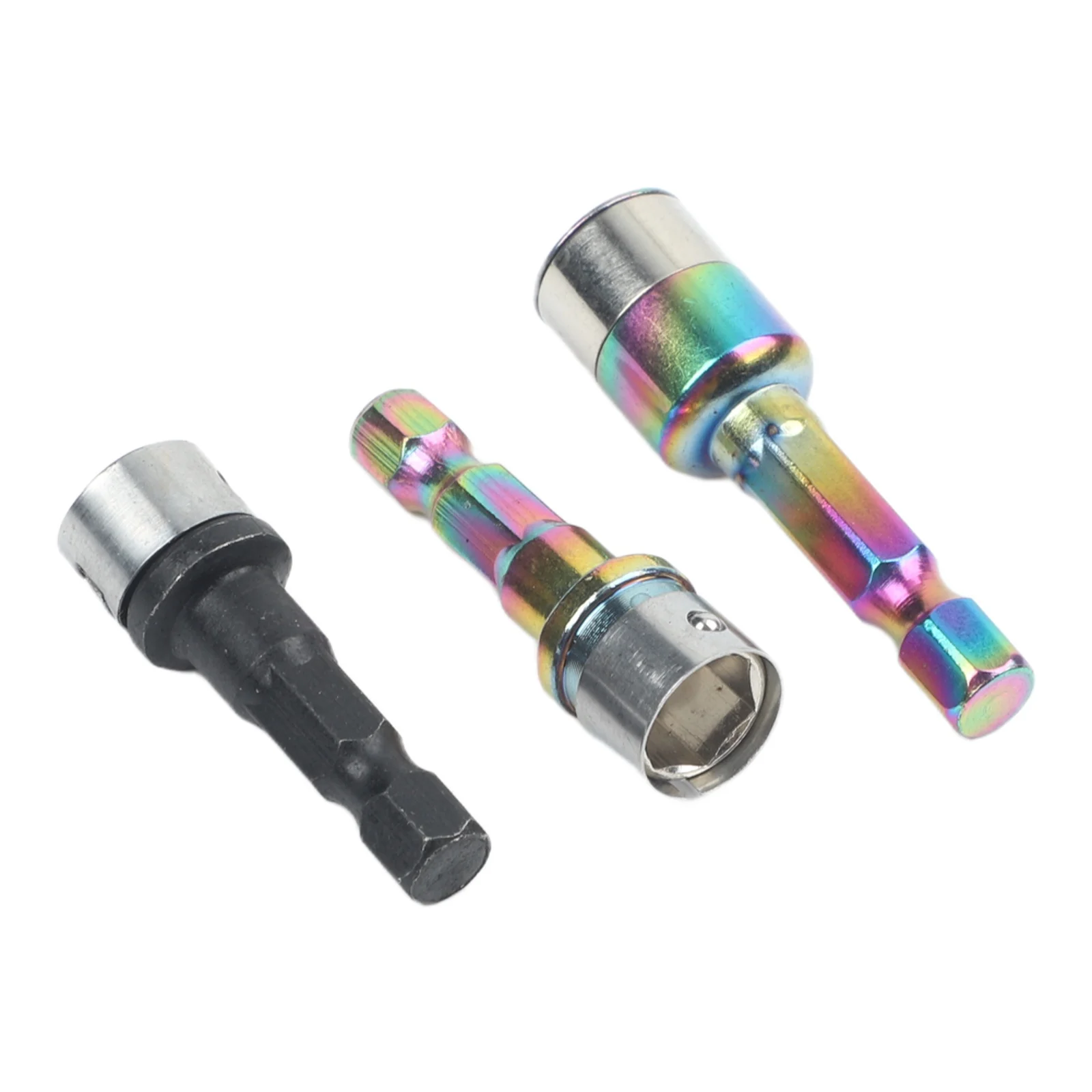 2/3pcs 8mm Hex Socket Nut Driver Set Socket Adapter Hex Steel Ball Socket  High Torque Non Magnetic Quick Release Socket Adapter
