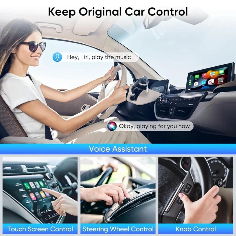 Wireless Carplay Android Auto Adapter, Wireless 2 In 1 Dongle Convert Wired Android Auto/Carplay To Wireless