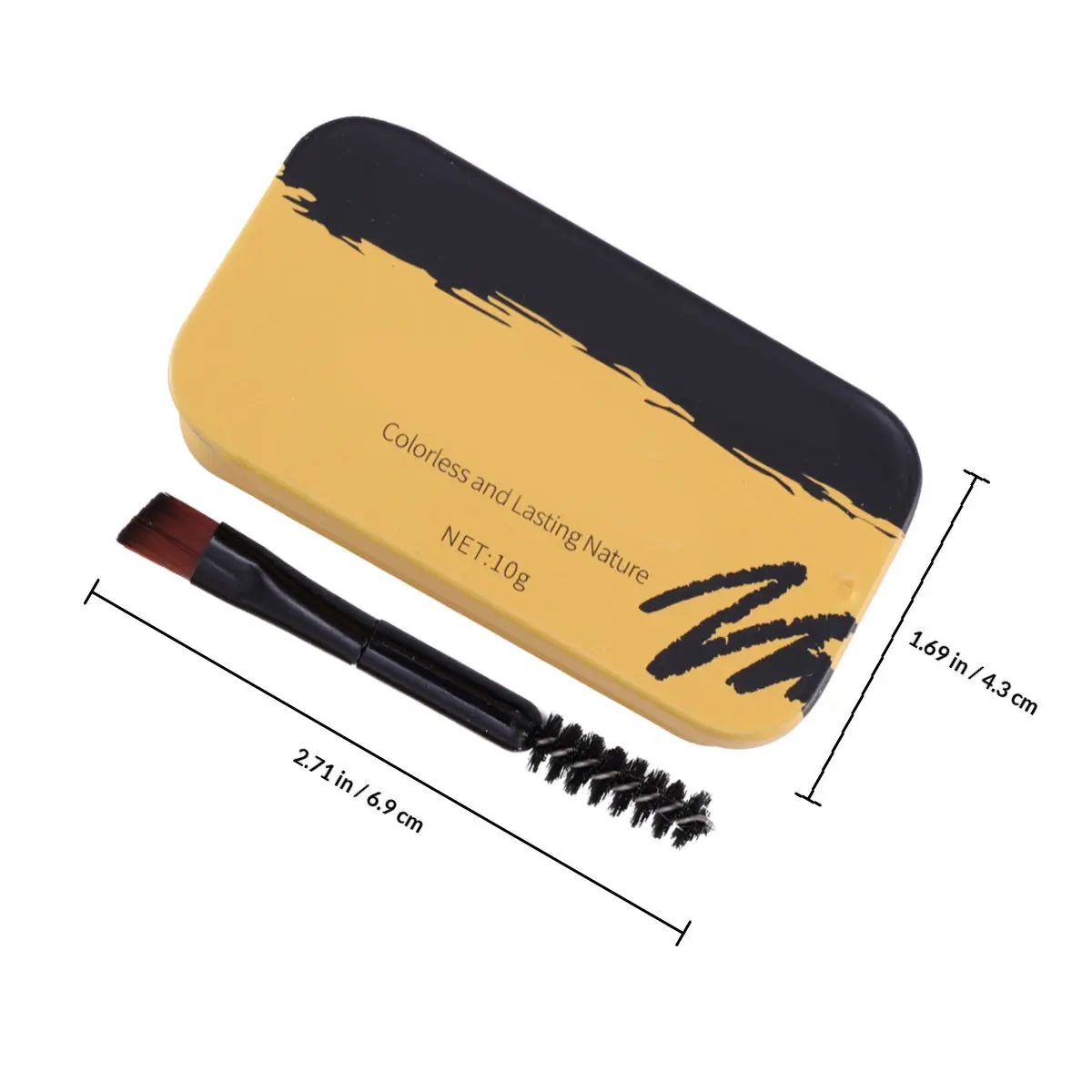 2Pcs Waterproof Eyebrow Pomade Thickens Volumizes Texturizes Brows Double Brush Included Eyebrow Makeup Soap Brows Wax