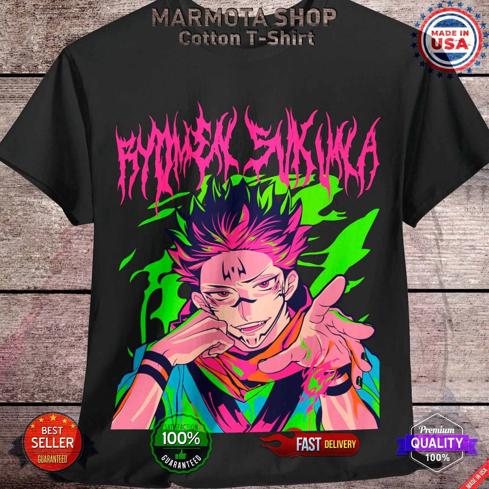 Ryomen Sukuna Jujutsu Kaisen T-Shirt Gojo Satoru Anime Japanese Tee Shirt JJK