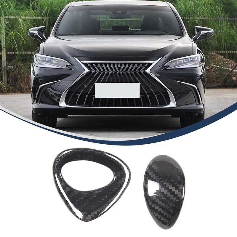 

For Lexus ES UX LX GX 2018-2024 Car Gear Head Decorative Cover Real Carbon Fiber Interior Accessories 2 Pcs