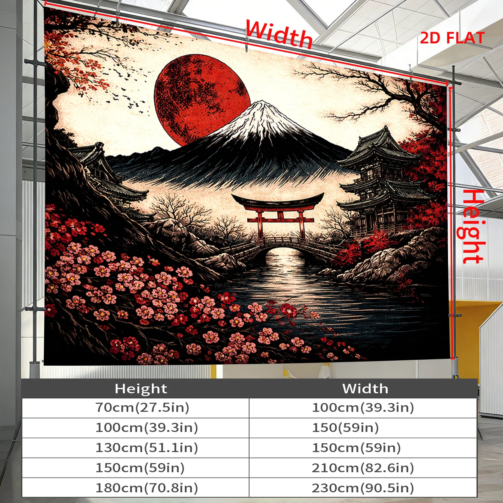 활기 넘치는 일본 후지 사쿠라 태피스트리 벽걸이, 젠 - Home Decor Zen Style 리뷰 및 가격