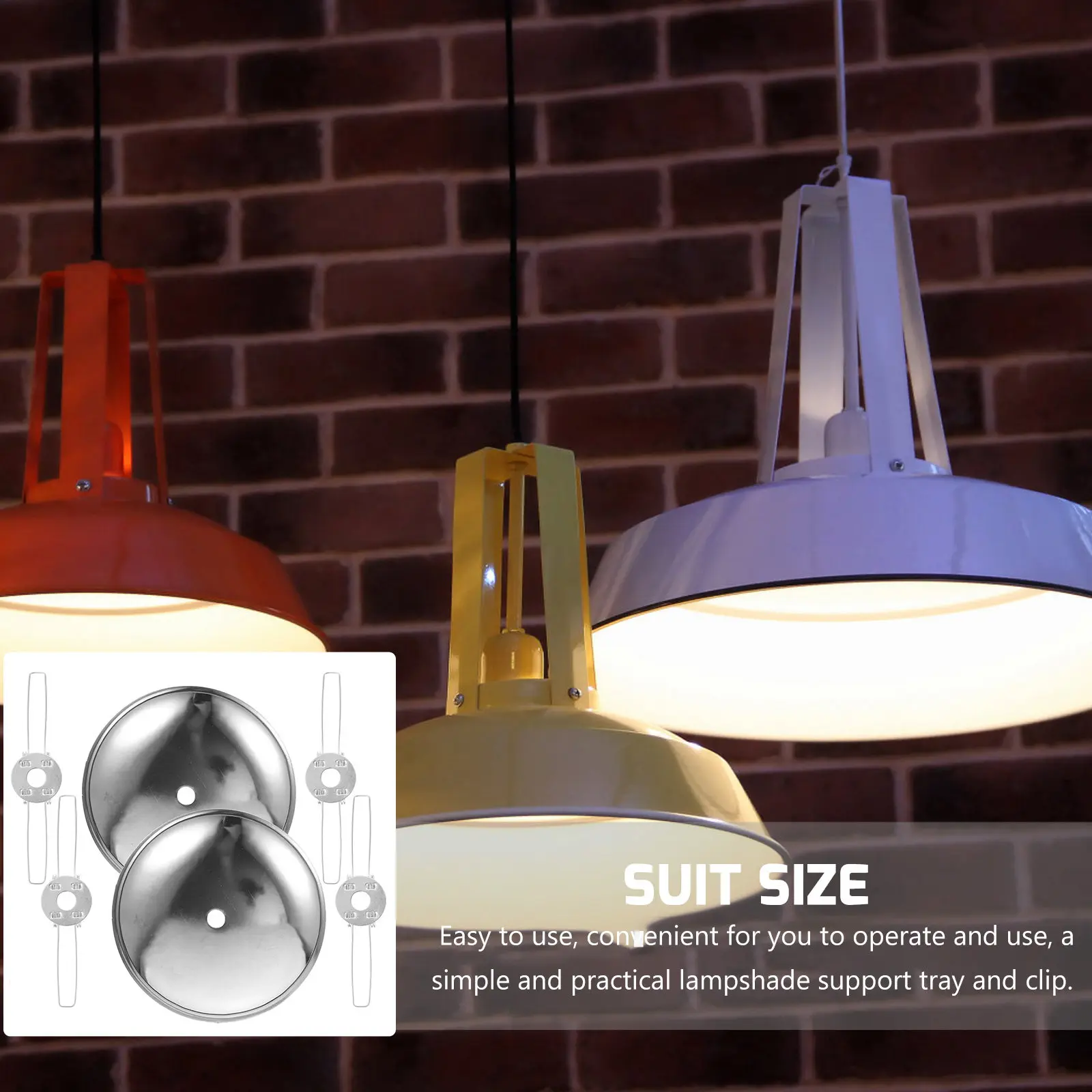 

1Set Lampshade Spring Clamps Sturdy DIY Table Lamp Support Tray Spring Clip Accessories for Bedroom Living Room Study Office Use