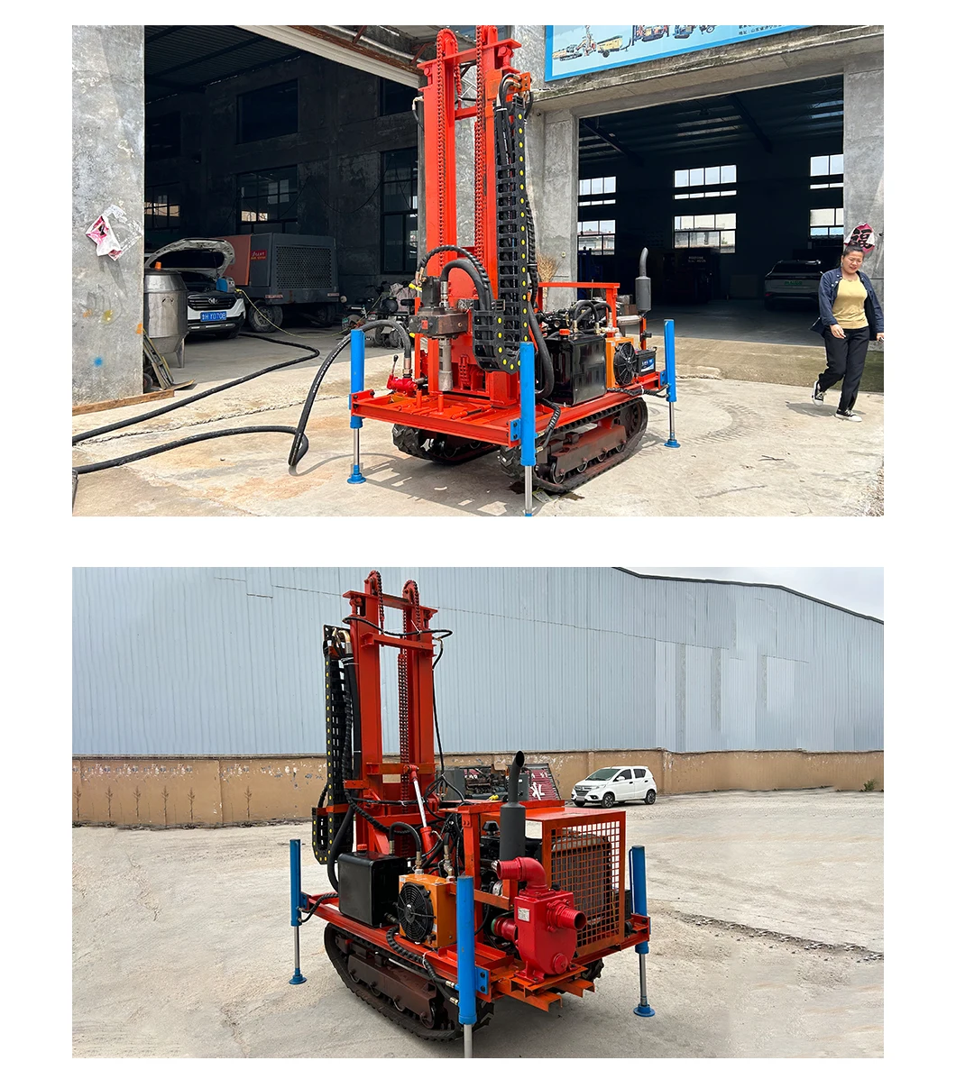 2025 بيع كبير 260 متر جهاز حفر آبار المياه الأساسية محرك الديزل تطبيق صناعة البناء التنقل