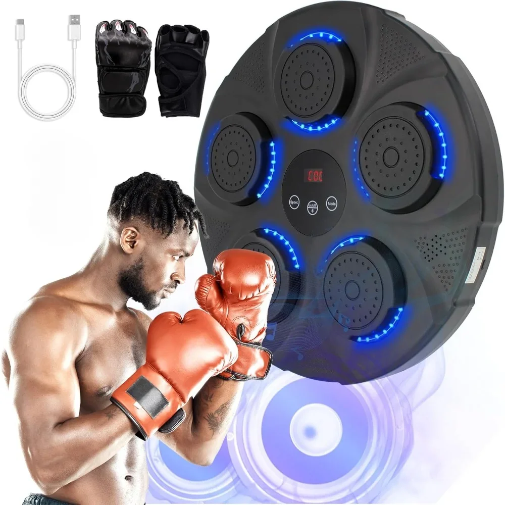 Music Boxing Machine, Wall Mounted Smart Bluetooth Equipment for Boxing Enthusiasts Martial Arts Equipment Boxing Machine