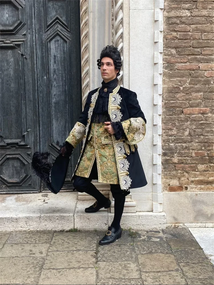 

18th Century Men's Rococo Baroque Nobleman Costume French Royal Court Aristocratic Gentleman Venetian Ball Gown