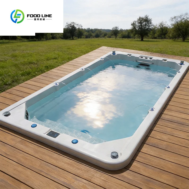 Embedded Endless Swim Spa Pool Energy-efficient Pool Spa Hot Tubs Direct Whirlpool Spa Jacuzzii Big Pools Swimming Outdoor
