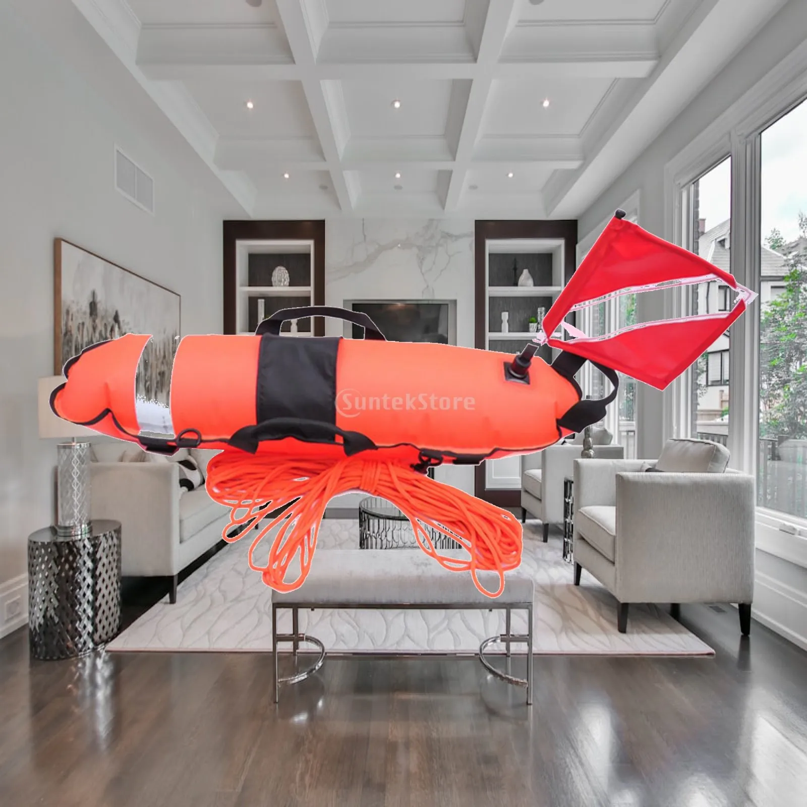 Freediving Buoy Float with Dive Flag Safety Gear Equipment for Free Diving Snorkeling