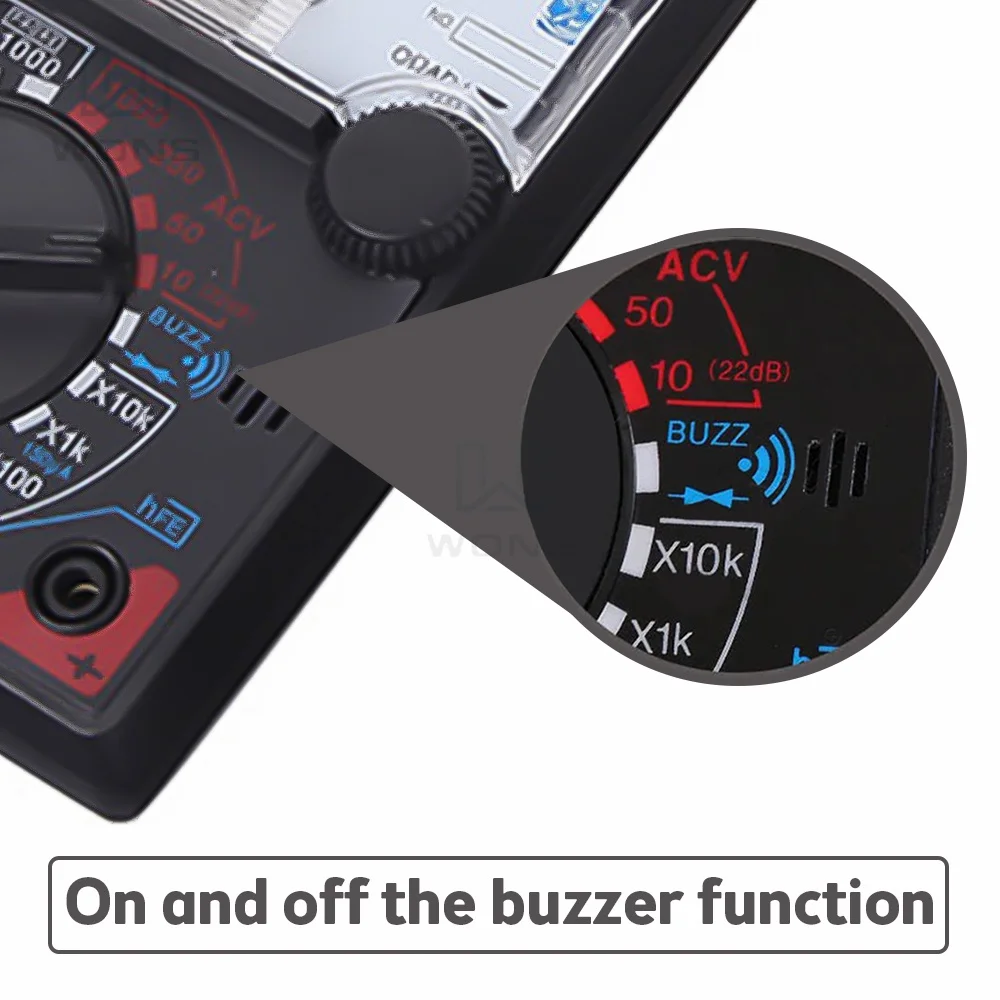 Imagem -03 - Mini Multímetro Analógico tipo de Agulha Medidor Universal Pointer Display Voltímetro Amperímetro Ohm Resistência Tester ac dc Yx360tr